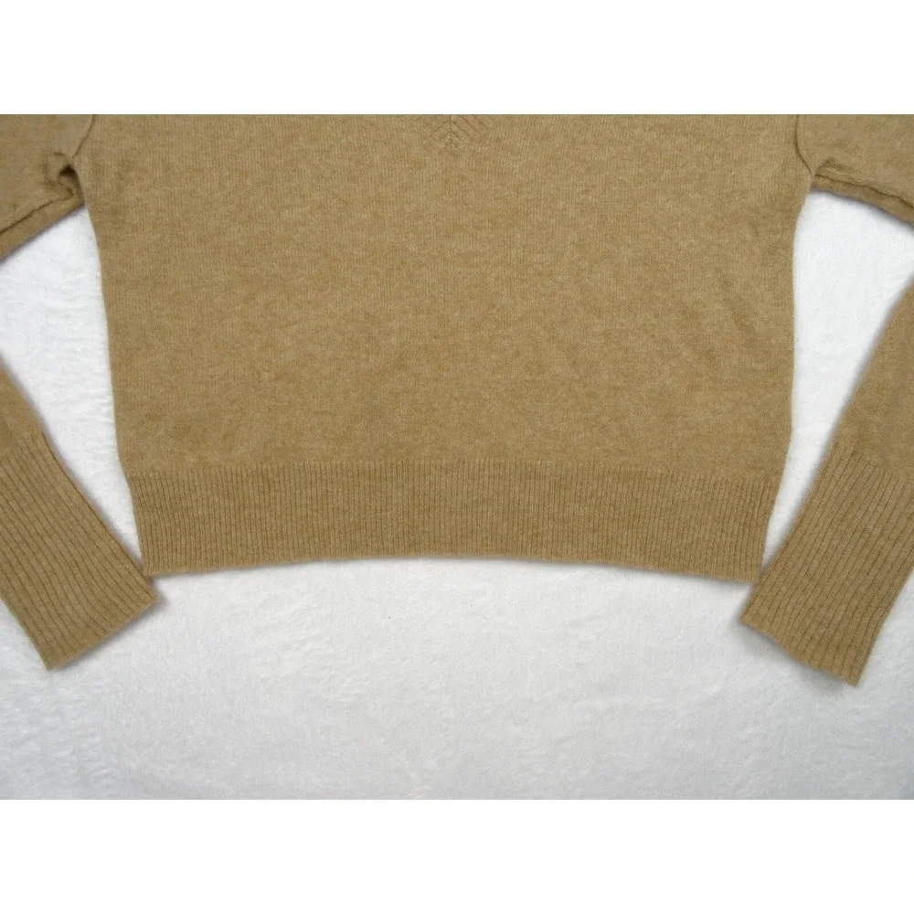 Free People Sweater Womens Size Medium Brown‎ Pullover 100% Cashmere Long Sleeve